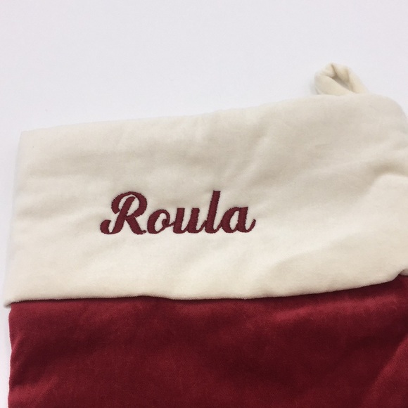 Pottery Barn Velvet Christmas Stocking “Roula” - Picture 2 of 10